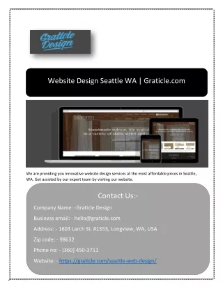 Website Design Vancouver WA | Graticle.com