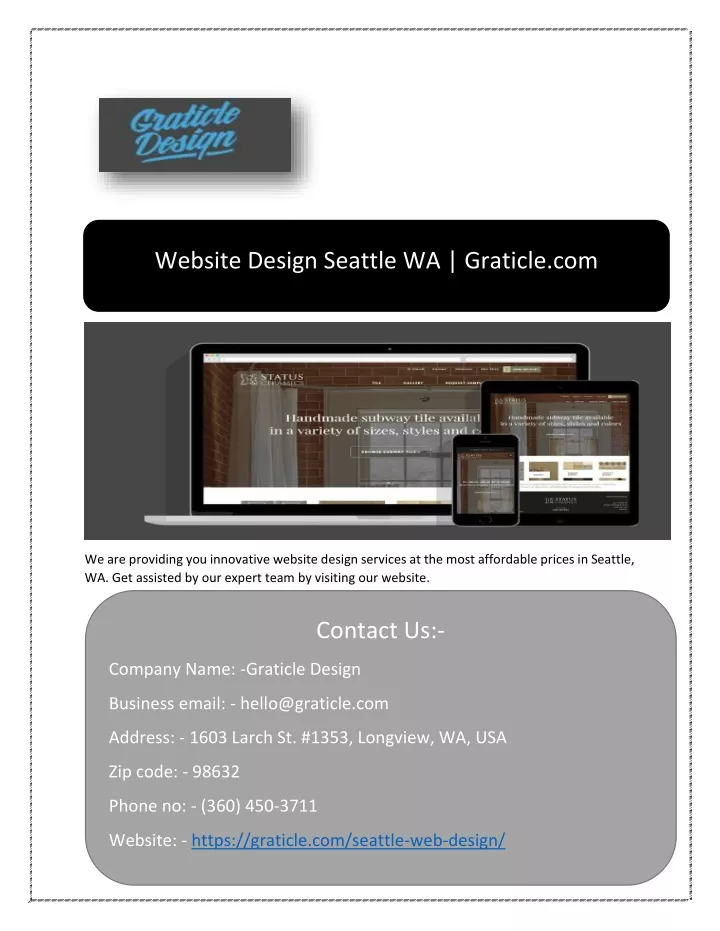 website design seattle wa graticle com