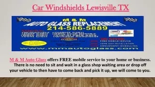 Car Windshields Lewisville TX