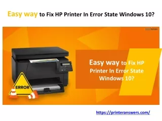 Easy way to Fix HP Printer In Error State Windows 10