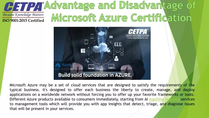 advantage and disadvantage of microsoft azure