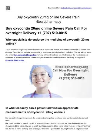Buy oxycontin 20mg online Severe Pain| riteaidpharmacy