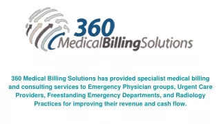 360 medical billing solutions has provided