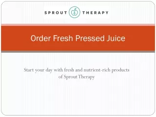 Order Fresh Pressed Juice