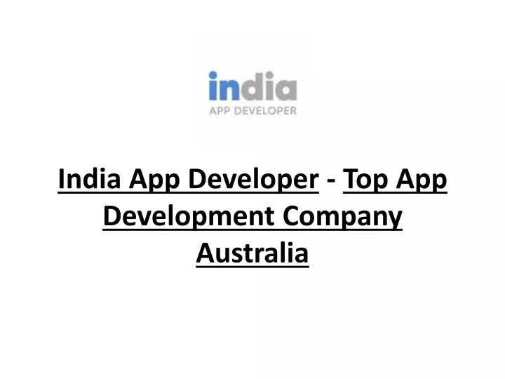 india app developer top app development company