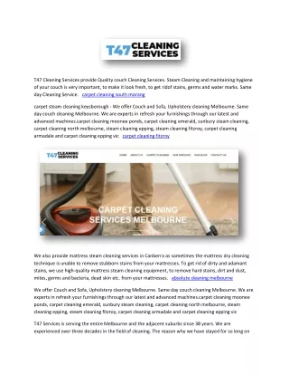 t47 cleaning services provide quality couch