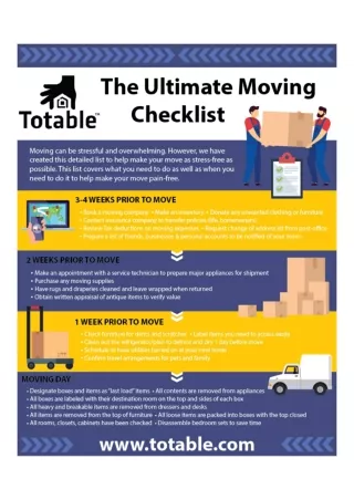 The Ultimate Moving Checklist [Infographic]