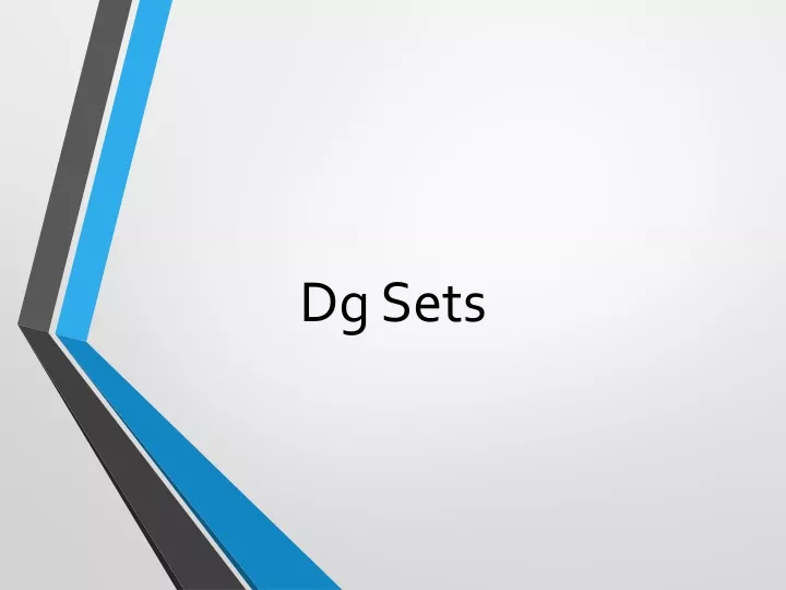 dg sets