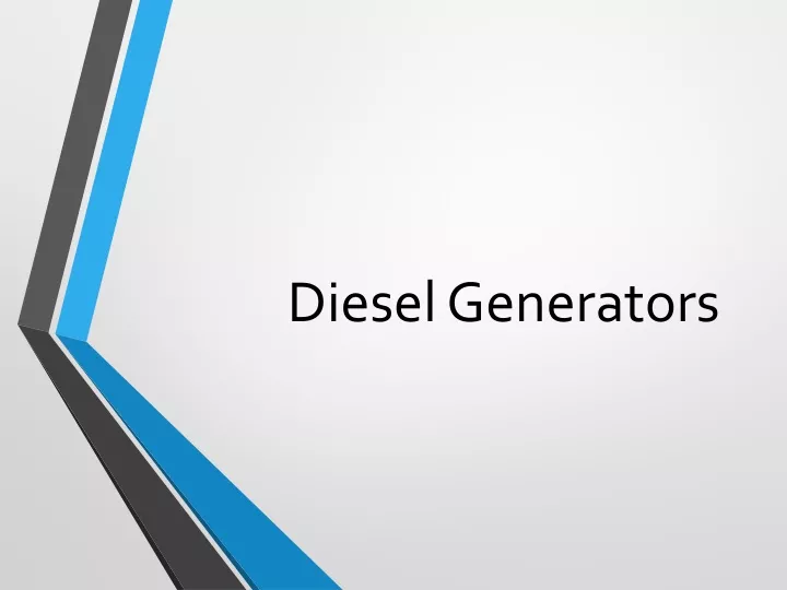 diesel generators