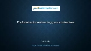 swimming pool contractors