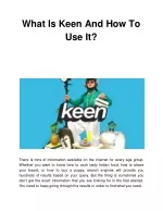 What Is Keen And How To Use It?