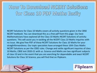 Download NCERT Solutions for Class 10 Maths [ Free PDF ]