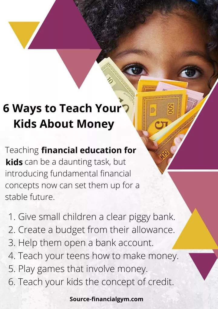 6 ways to teach your kids about money