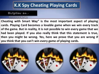 Spy Cheating Playing  Cards in Delhi