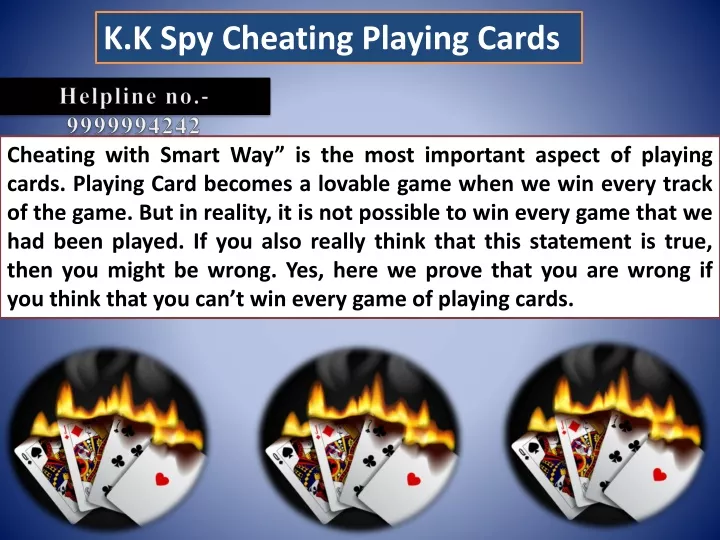 k k spy cheating playing cards