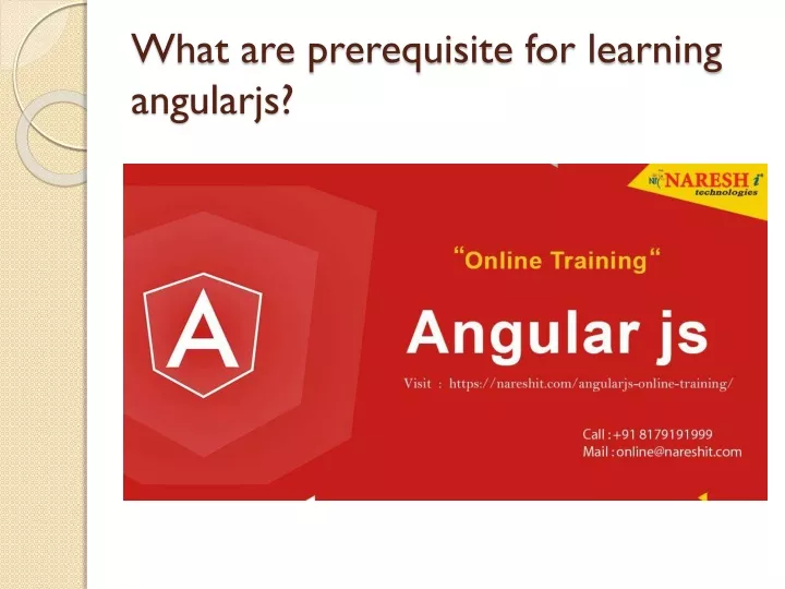 what are prerequisite for learning angularjs
