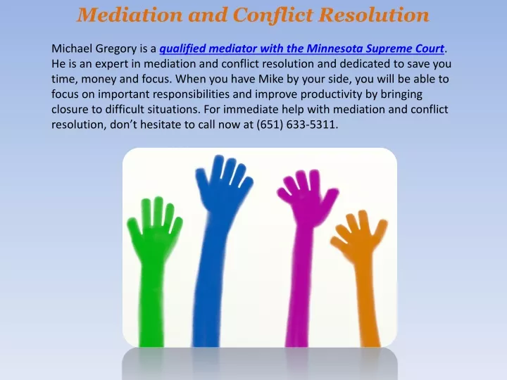 mediation and conflict resolution