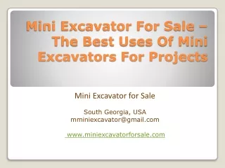 mini excavator for sale the best uses of mini excavators for projects