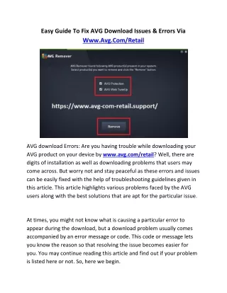 easy guide to fix avg download issues errors