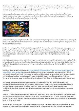 Why the Biggest "Myths" About joker tembak ikan May Actually Be Right