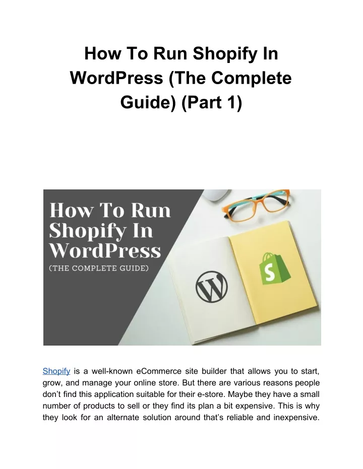 how to run shopify in wordpress the complete