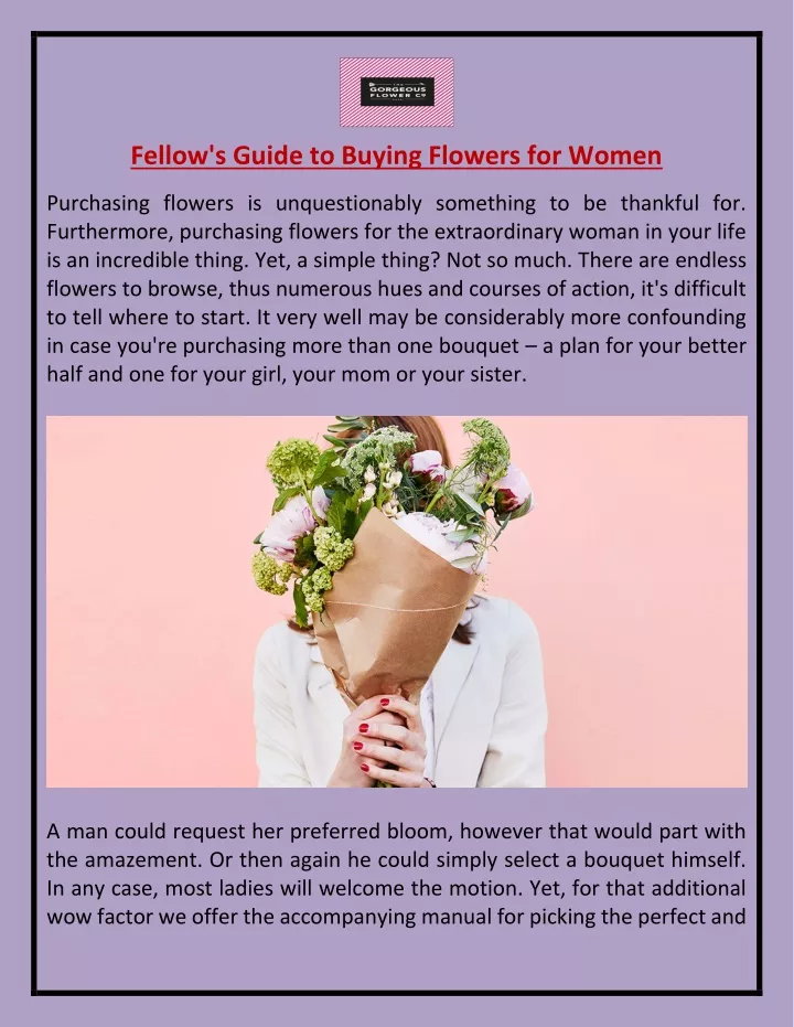fellow s guide to buying flowers for women