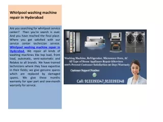 Whirlpool Single Door Refrigerator Service Center in Secunderabad