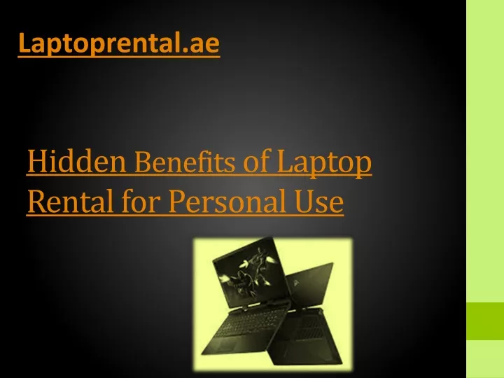 hidden benefits of laptop rental for personal use