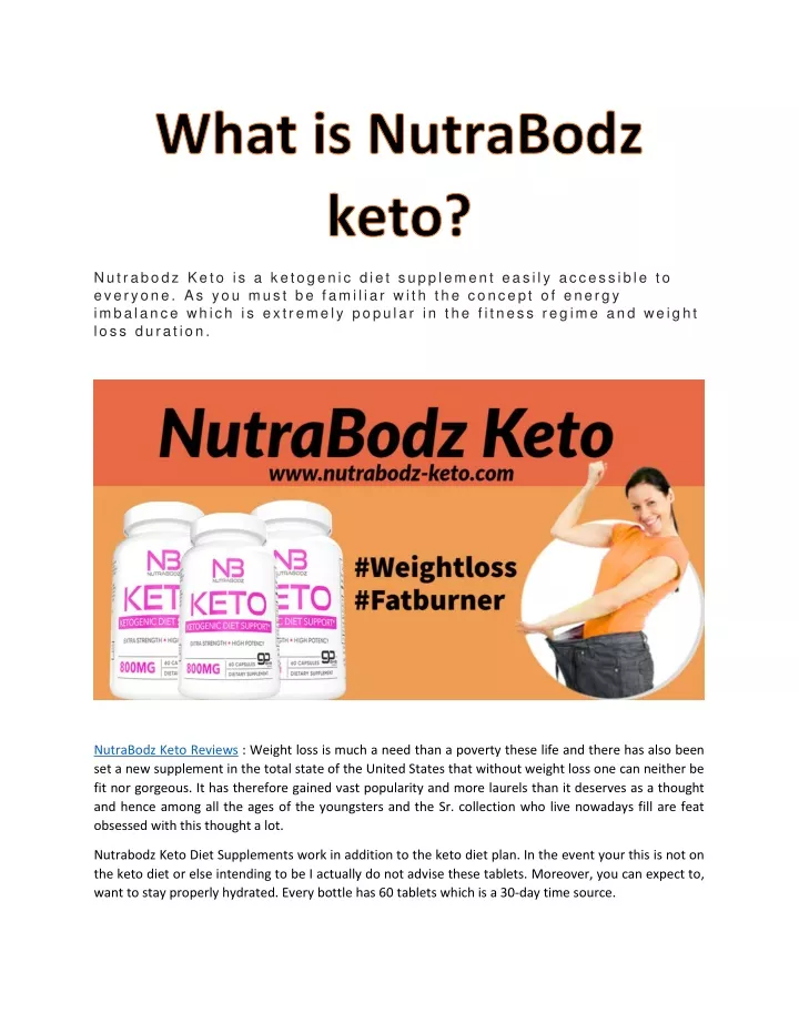 nutrabodz keto is a ketogenic diet supplement