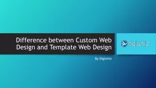 difference between custom web design and template