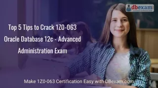 top 5 tips to crack 1z0 063 oracle database