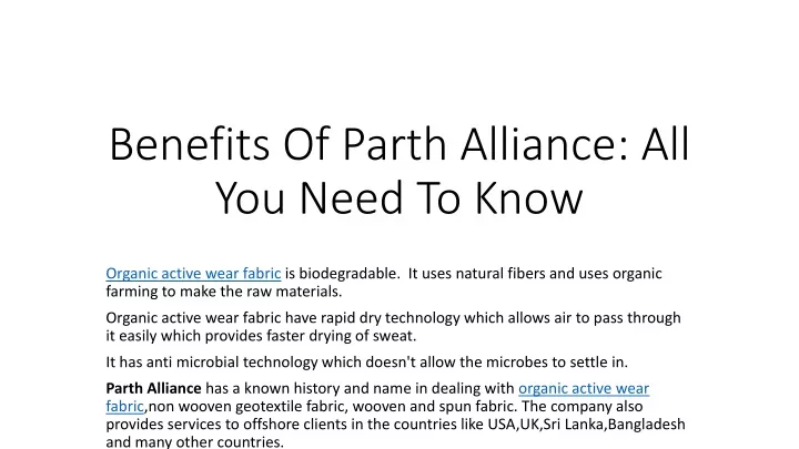 benefits of parth alliance all you need to know