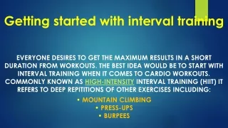 Getting started with interval training