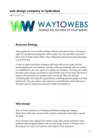 web design company in hyderabad