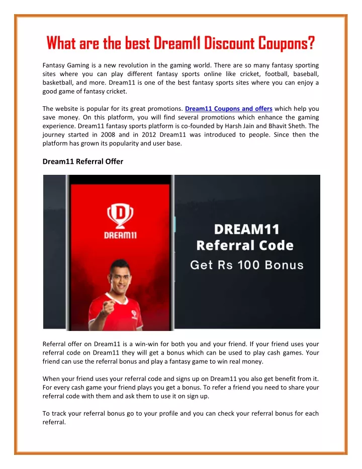 what are the best dream11 discount coupons