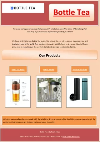 Buy best tea bottles online