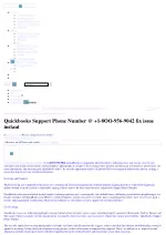 Quickbooks Support Phone Number @  1(8OO)956-9042 - slide 1