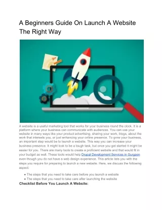 a beginners guide on launch a website the right