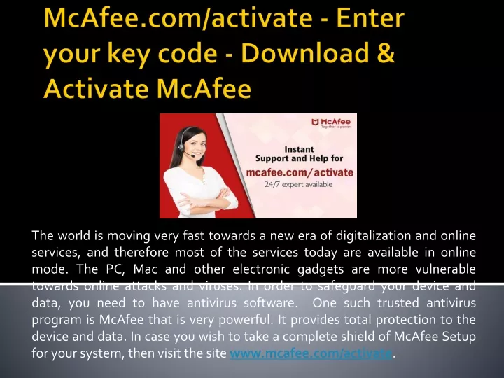 mcafee com activate enter your key code download activate mcafee