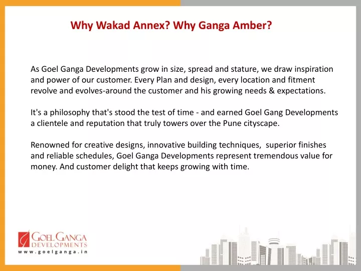 why wakad annex why ganga amber
