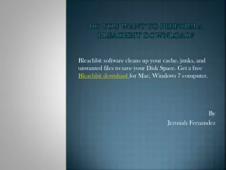 do you want to perform a bleachbit download