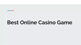 best online casino game