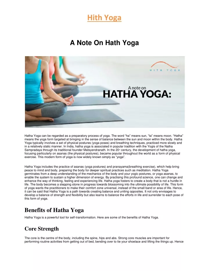hith yoga