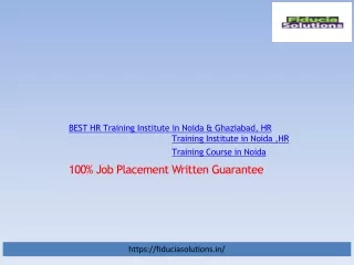 HR Training Institute In Noida: The Best Place To Start Your Fruitful Career In HR