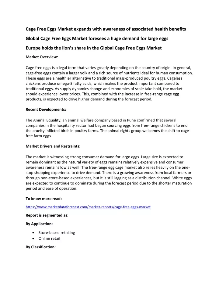 cage free eggs market expands with awareness