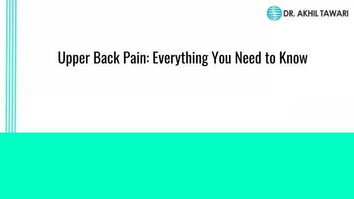 upper back pain everything you need to know