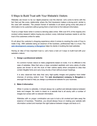 5 Ways to Build Trust with Your Website's Visitors