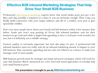 effective b2b inbound marketing strategies that