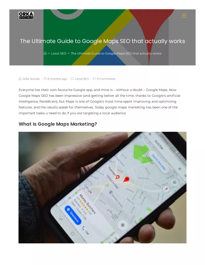 the ultimate guide to google maps seo that