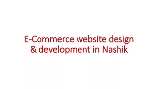 e commerce website design development in nashik